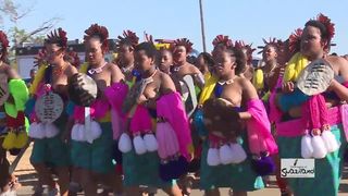 Topless South African maidens at Reed Dance