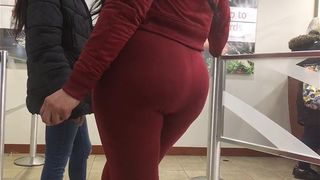 Nice Bubble Butt Latina Milf in Red Nike Spandex