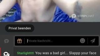 Bitch slapp face on webcam