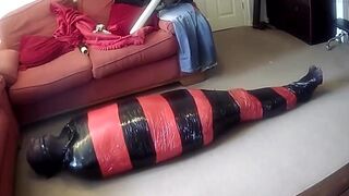 Mummified tight in pallet wrap escape challenge 2
