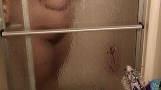 Adorable Ebony BBW Queen washes her self in the shower