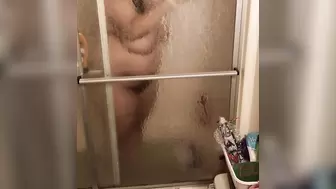 Adorable Ebony BBW Queen washes her self in the shower