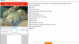 Omegle big beautiful woman with large titties playing with her vagina