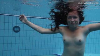 Small boobs youngster Umora Bajankina underwater