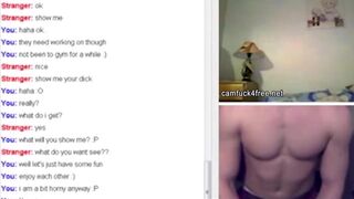 Blonde sweety reaction to humongous prick on random chat