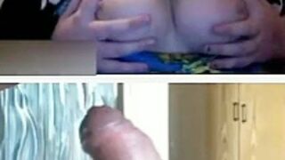 Chat Roulette - Jerk Off On Her Puffy Breasts