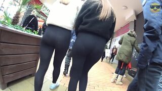 Candid Teenie with Massive Butt in Leggings