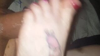 Our First Footjob Pt. three