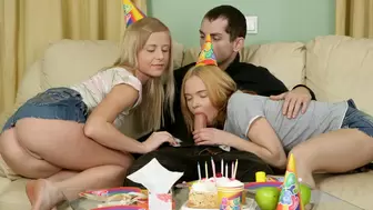 Happy Birthday! As A Present You May Fuck 2 Thin Blonde