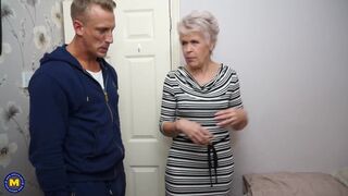 Grandmother gets amazing sex with strong fresh fiance