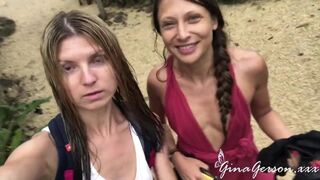 Gina Gerson and Talia Mint attractive vacation time