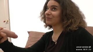 Fresh french arab 1st anal double P n sperm shot for her casting