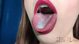 Would you Give me a Kiss after he Cumming in my Mouth, Cuck? Ellie Dawn