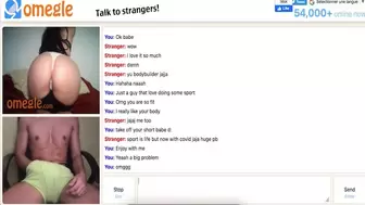 Omegle: 19 Yo Colombian Slut with Long Ebony Hair and Amazing Fit Body Asks me to Sperm on her Humongous Behind