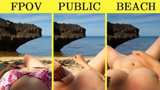 FPOV, Public Beach Masturbation, Amateur, Lionrynn