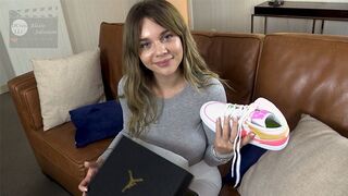 Surprise my Busty Gf Gabbie with new Jordans and Receive Bomb Sex and a Titty Fuck in Return