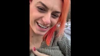I am an Insatiable Exibitionist Whore Furiously Masturbating in Public