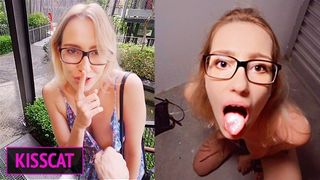 Fuck & Sperm in Mouth on first Date in Mall - Public Agent Pickup Student to Risky Sex / Kiss Cat