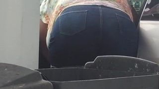 BBW Chubby Thick bent all that ass over at the pump
