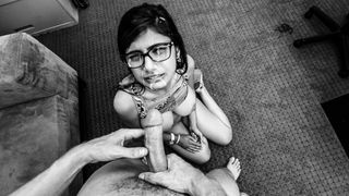 MIA KHALIFA - Porn Audition In The Style Of A Ebony And White Video With French Instrumental Music...