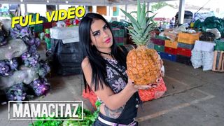 CARNE DEL MERCADO - Tattooed Hispanic Melina Zapata Ends Up With Her Mouth Full Of Jizz Full Scene