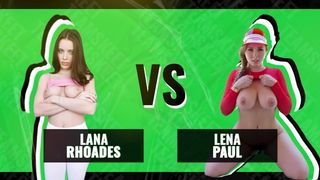 Battle Of The Babes - Lana Rhoades vs Lena Paul - The Ultimate Bouncing Large Natural Titties Competition