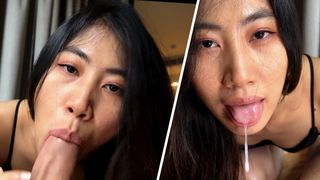 My Oriental throat belongs to him - I swallow his sperm - POINT OF VIEW 4K
