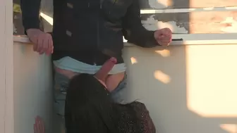 PUBLIC BJ and FUCK back of the schooly