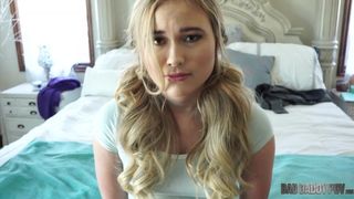 BadDaddyPOV - Adorable Blonde Youngster Alyssa Cole Drains her Stepdaddy's Prick