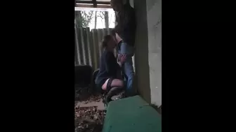 Getting oral sex outdoor