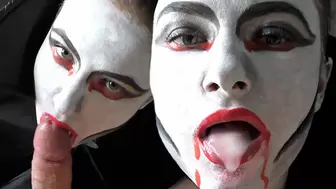 Vampire Skank Passionate Swallows Massive Wang to Spunk In Mouth