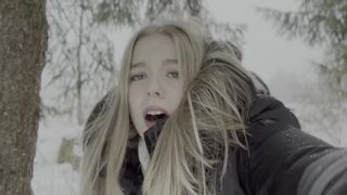 18 year older teenie is nailed in the forest in the snow