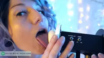 SFW ASMR - Fast Aggressive Ear Eating PASTEL ROSIE Non Nude Ear Licking - Braces Bizarre Tingles