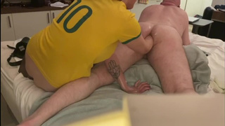 Brazilian Wifey Fisting her Fiance while he is gaming