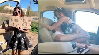 Alluring Hitchhiker with No Panties: "Will Ride four A Ride"