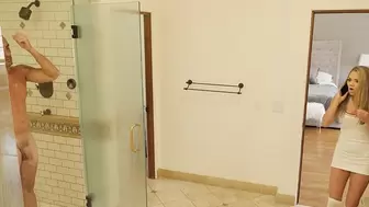 SPYFAM Stepdaughter Sneaks Into Shower With Stepdad