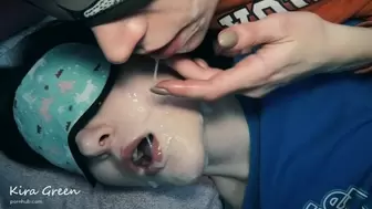 Homevideo bj, facials, swallowing after cums - home-made ffm threesome Kira Green