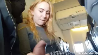 Airplane ! Horny Pilot's Wifey Shows Massive Boobies In Public