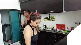 SLUTTY SEX IN THE KITCHEN WITH MY STEPSISTER