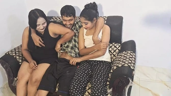 Deepthroat and BBC porn for Bengali Cumsluts threesome