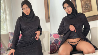 Muslim Hijabi Teenie caught watching Porn and gets Booty Hammered