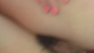 HAIRY ASSHOLE & PUSSY ANAL DILDO