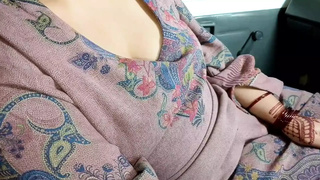 Stepmom and stepson have sex in the car - tape upload QueenbeautyQB
