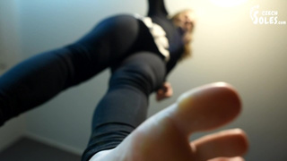 Giantess amature feet stomping (SELF PERSPECTIVE trample, foot goddess, small feet, barefeet, SELF PERSPECTIVE feet, soles)