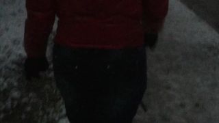 Nice MILF's ass in the evening