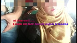 Arabic Bus 6 , the hottest hijab teen I met her