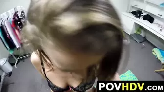 Petite Cutie Fucks In Dressing Room POV