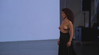 Eva Pyrnokoki cute pink nipples with large sagging tits