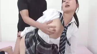 Jav Amateur Teen Fucked in School Uniform Gets Creampie Unscensored The Fingers Her Pussy To Get Cum Out