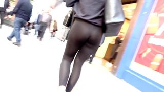teen tights butt black thong tanga spandex